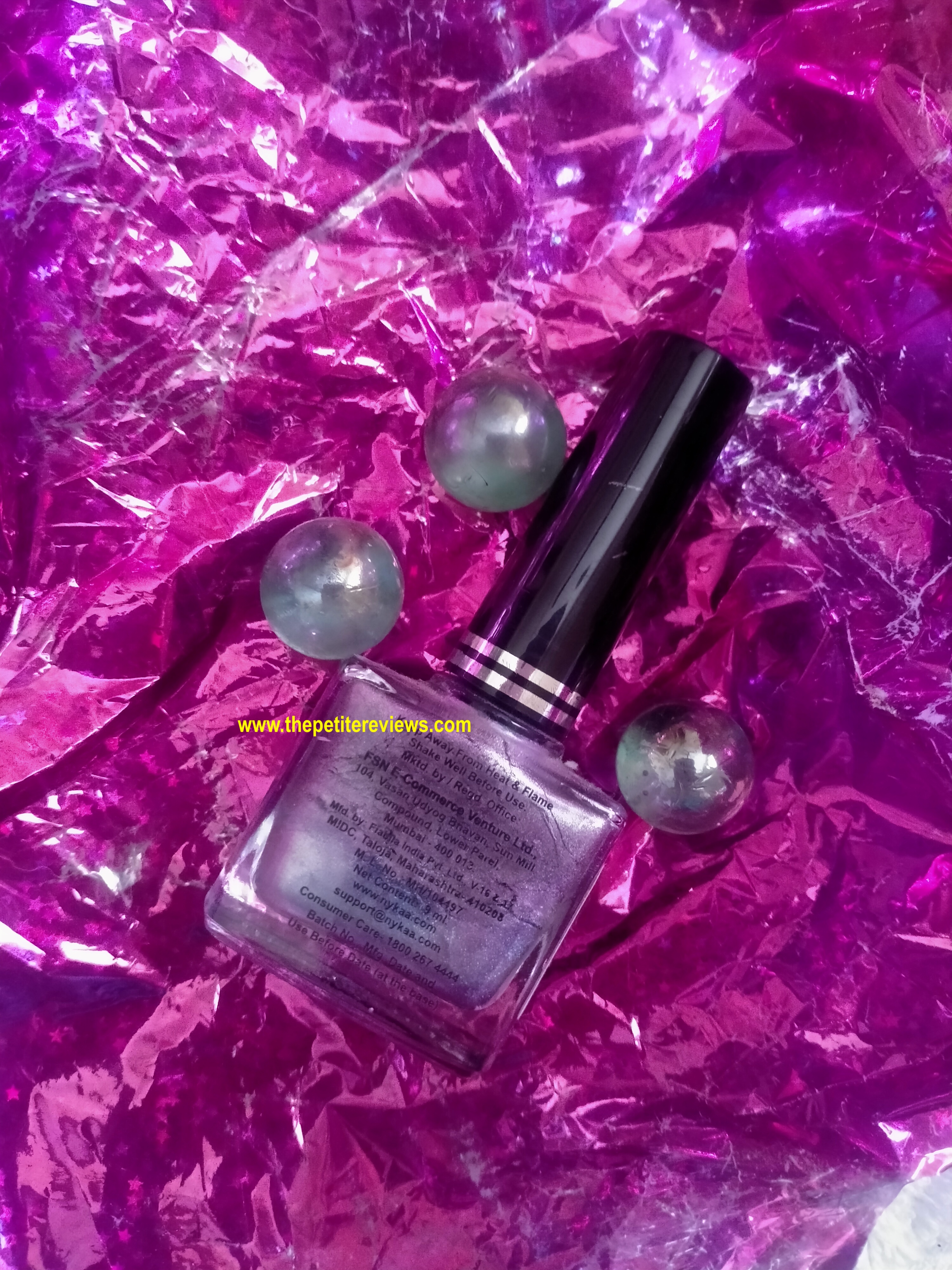 Nykaa Mirror Chrome Nail Laquer Polish Review purple galaxy